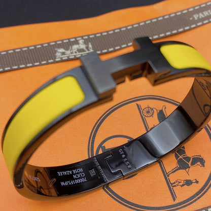 [Lumina]CLIC HM SO BLACK YELLOW BRACELET