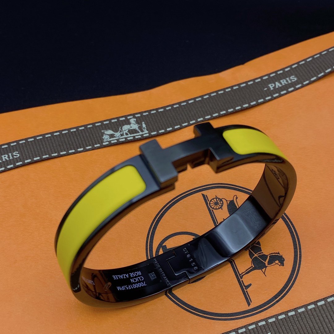 [Lumina]CLIC HM SO BLACK YELLOW BRACELET