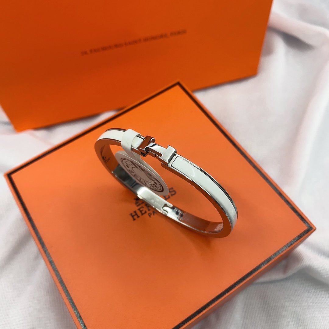 [Lumina]CLASSIC HM CLIC WHITE 8MM ENAMEL BRACELET
