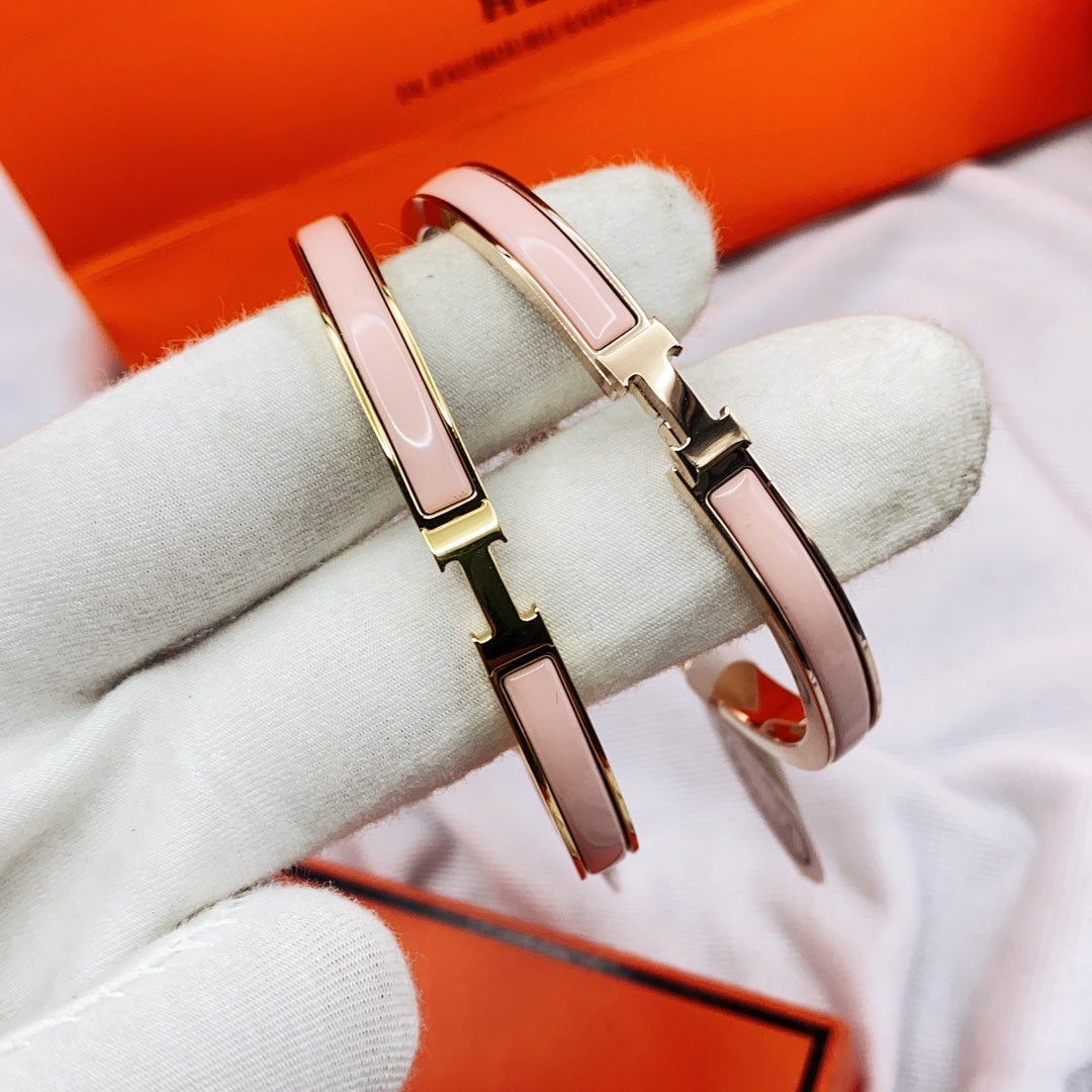 [Lumina]CLASSIC HM CLIC  PINK 8MM ENAMEL BRACELET