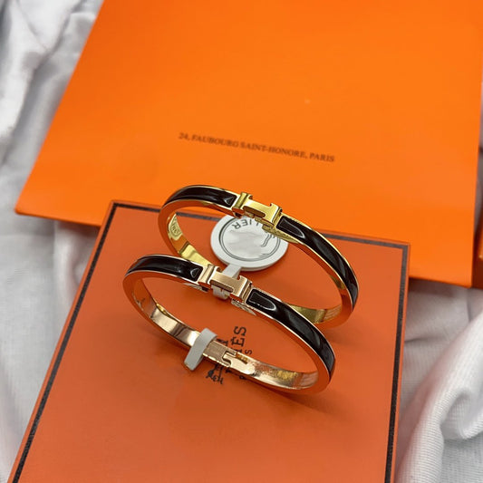 [Lumina]CLASSIC HM CLIC BLACK 8MM ENAMEL BRACELET
