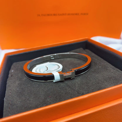 [Lumina]CLASSIC HM CLIC BLACK 8MM ENAMEL BRACELET
