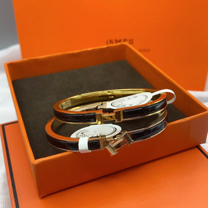 [Lumina]CLASSIC HM CLIC BLACK 8MM ENAMEL BRACELET