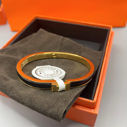 [Lumina]CLASSIC HM CLIC BLACK 8MM ENAMEL BRACELET