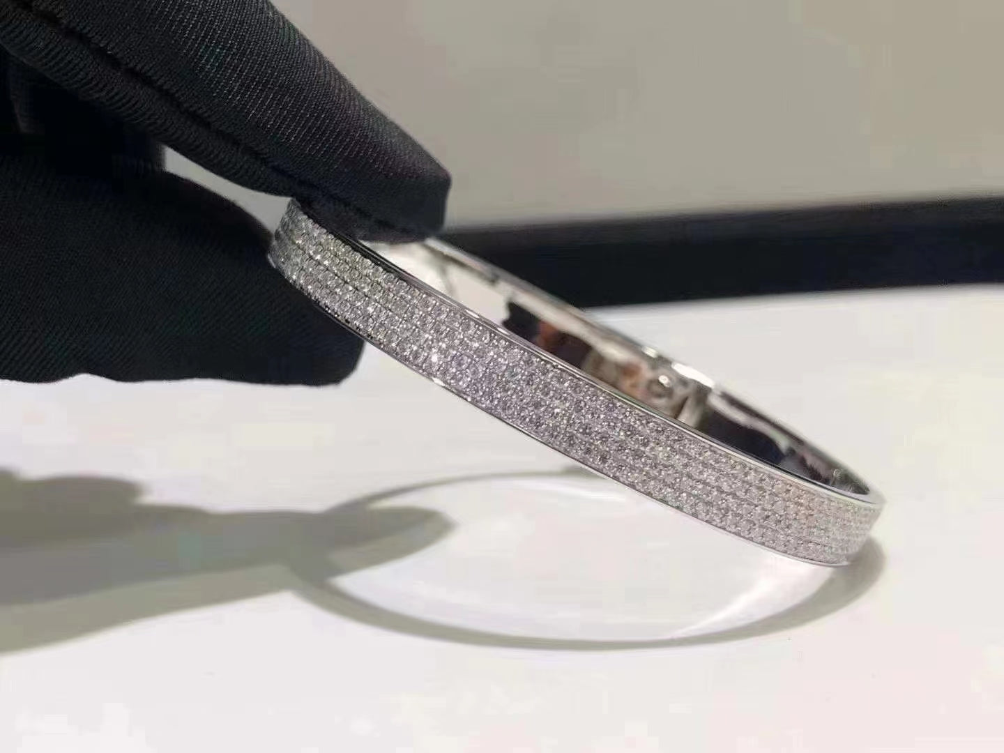 [Lumina]HM KELLY BRACELET IN SILVER AND FULL PAVE DIAMOND