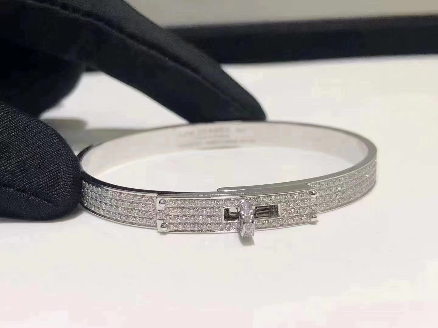 [Lumina]HM KELLY BRACELET IN SILVER AND FULL PAVE DIAMOND