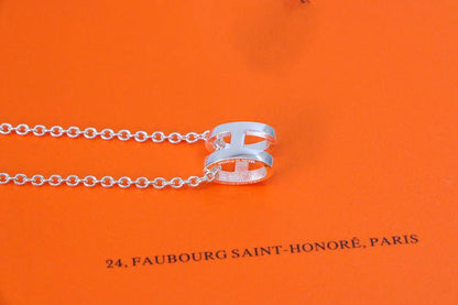 [Lumina]HM NECKLACE H LETTER OVAL SERIES