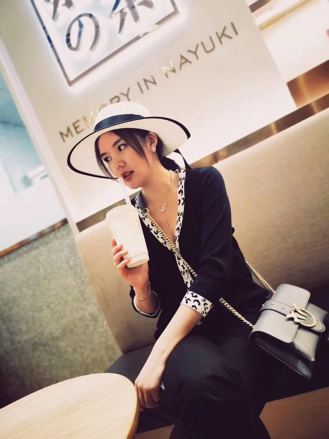 [Lumina]HM FIRE PIG NOSE NECKLACE TRENDY STREET