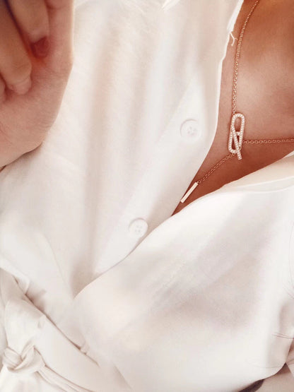 [Lumina]HM FIRE PIG NOSE NECKLACE TRENDY STREET