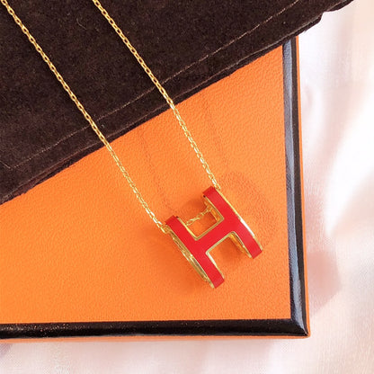 [Lumina]HM CLIC RED ENAMEL GOLD NECKLACE