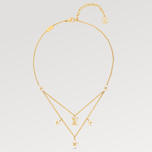 [Lumina]FLOWERGRAM GOLD MOP DOUBLE ROW NECKLACE
