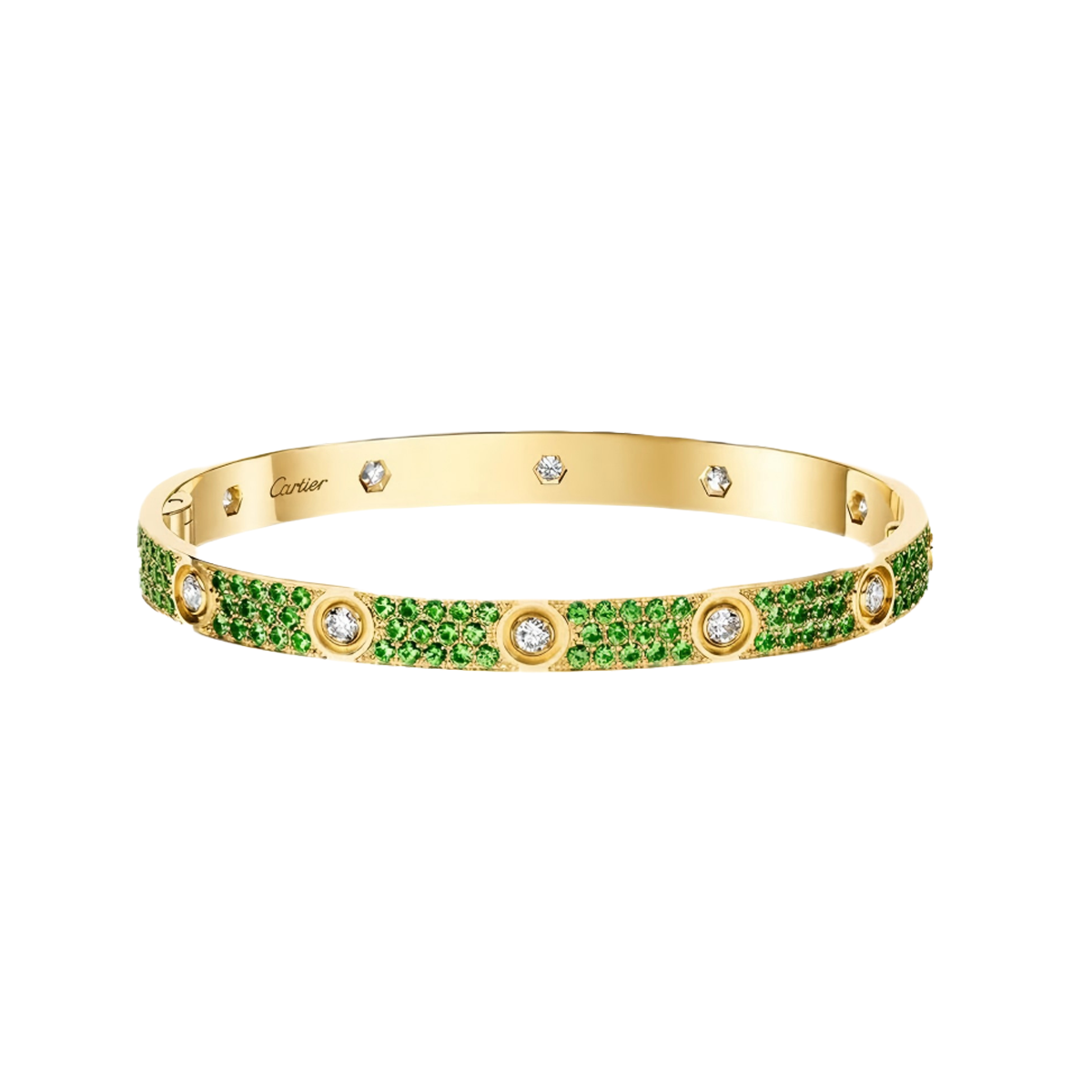[Lumina]2026 PAVE GEMSTONE LOVE BRACELET 6.1MM 10 DIAMONDS