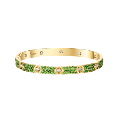 [Lumina]2026 PAVE GEMSTONE LOVE BRACELET 6.1MM 10 DIAMONDS