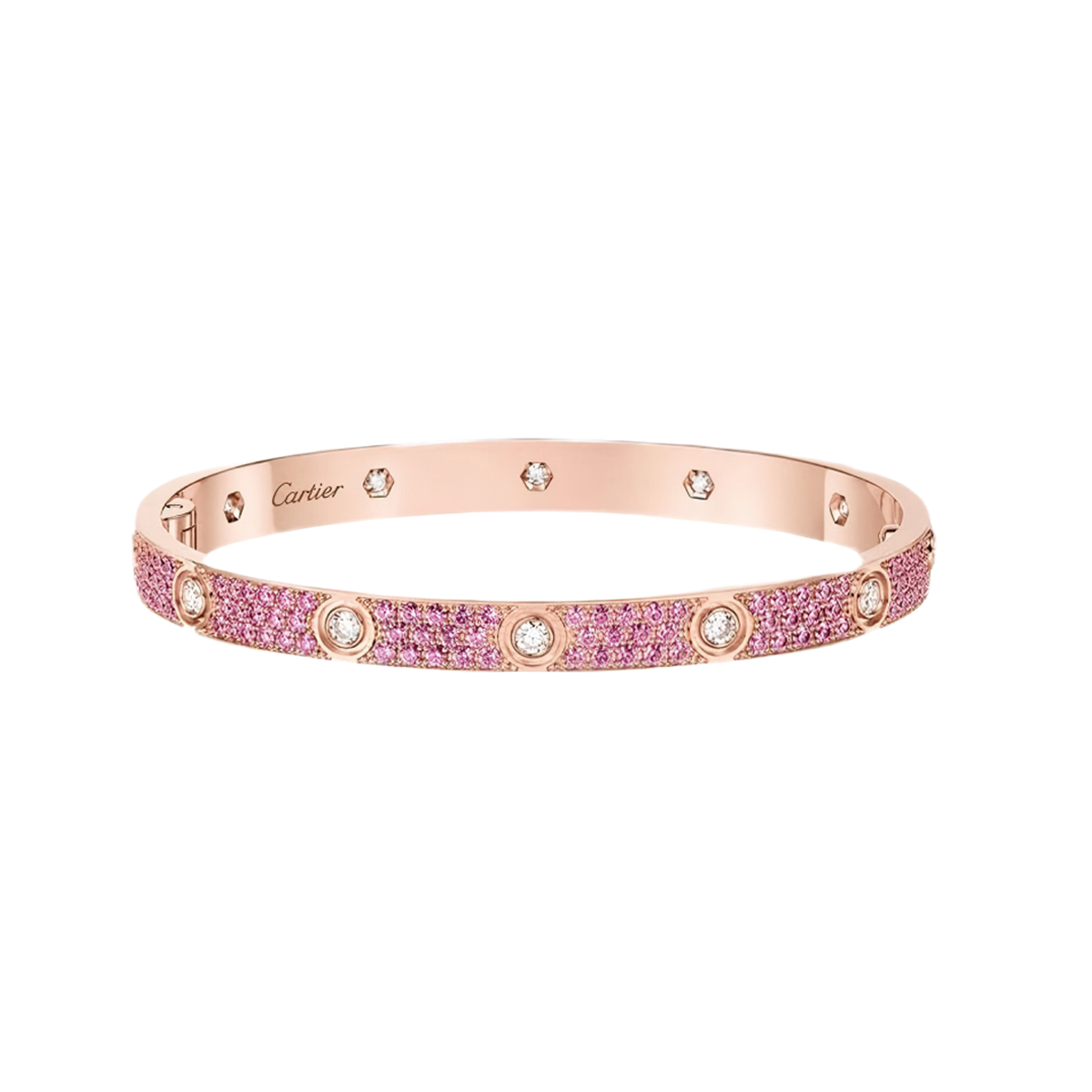 [Lumina]2026 PAVE GEMSTONE LOVE BRACELET 6.1MM 10 DIAMONDS
