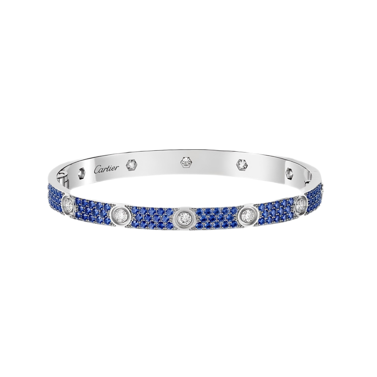 [Lumina]2026 PAVE GEMSTONE LOVE BRACELET 6.1MM 10 DIAMONDS