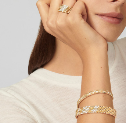 [Lumina]Five-row diamond bracelet