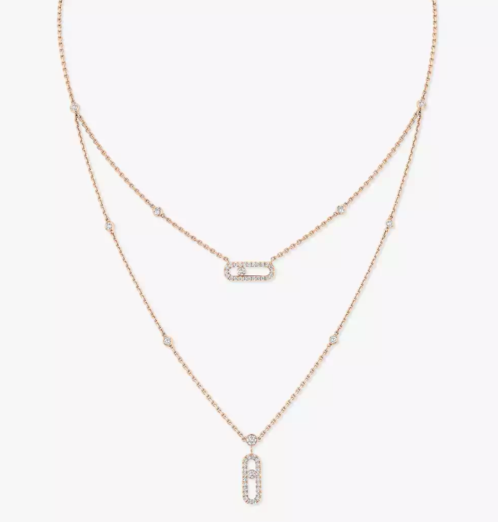 [Lumina]MS Double-Circle Full-Diamond Necklace