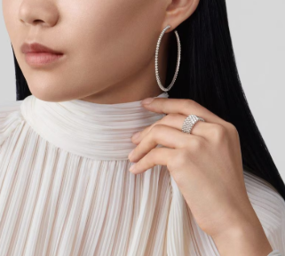 [Lumina]Five-row diamond ring