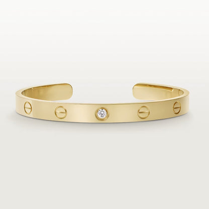 [Lumina]LOVE BRACELET 6.1MM 1 DIAMOND OPEN CUFF