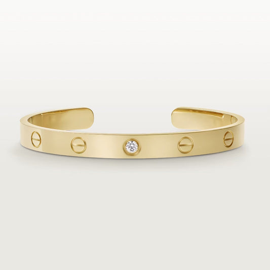 [Lumina]LOVE BRACELET 6.1MM 1 DIAMOND OPEN CUFF