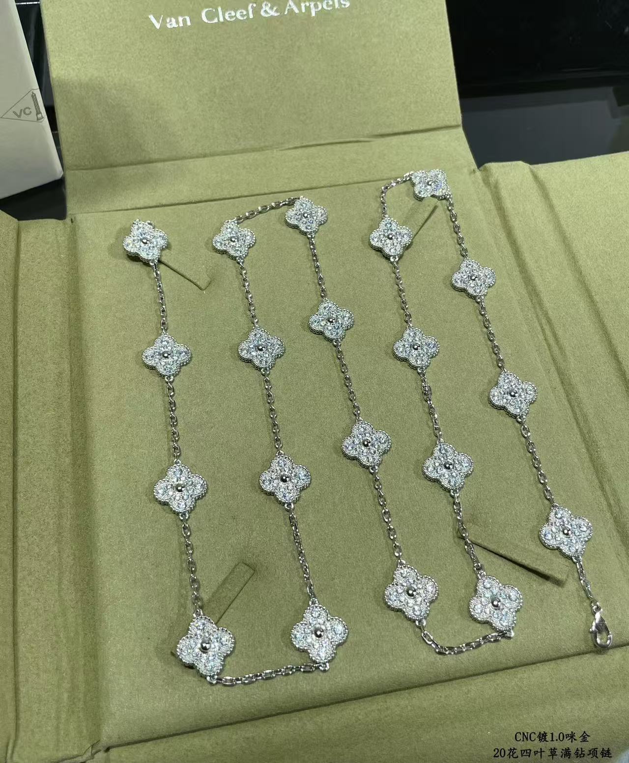 [Lumina]CLOVER 20 MOTIFS FULL-DIAMOND NECKLACE