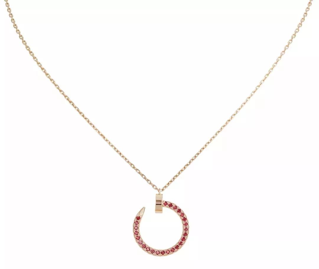 [Lumina]JUSTE NECKLACE GOLD RED DIAMONDS