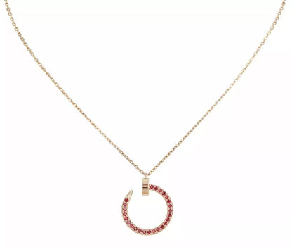[Lumina]JUSTE NECKLACE GOLD RED DIAMONDS