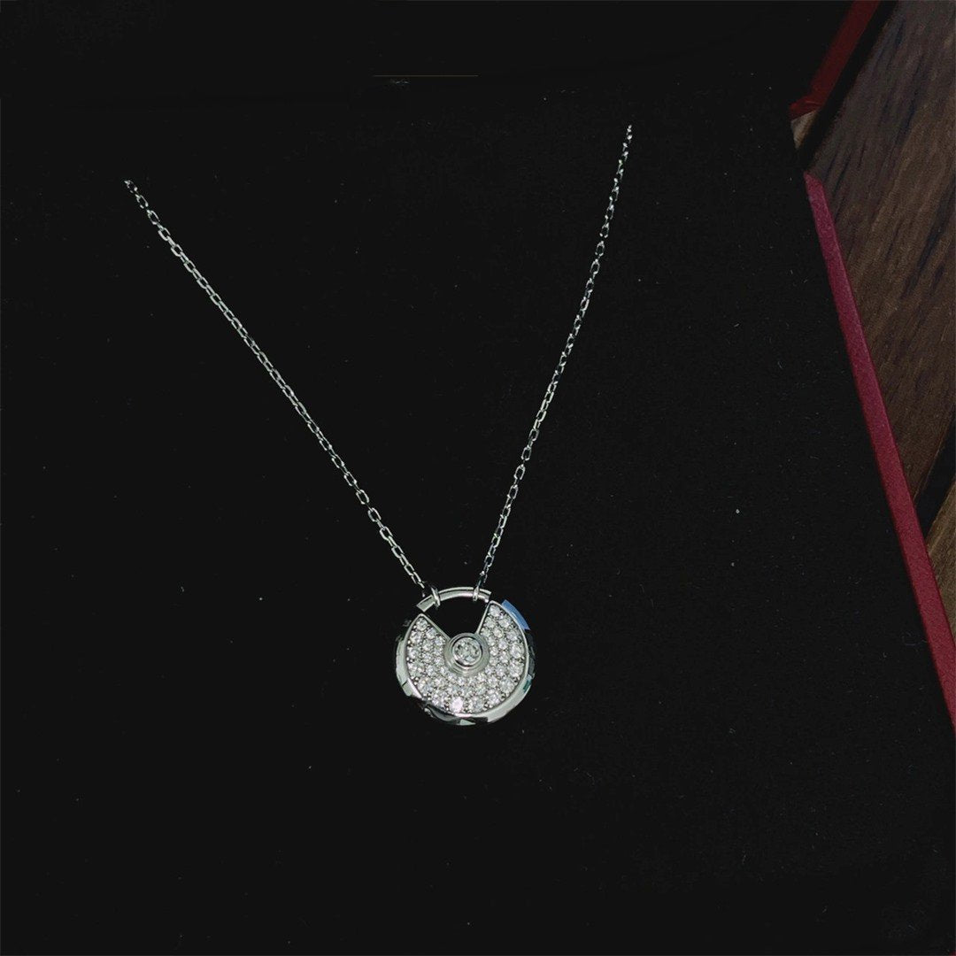 [Lumina]AMULETTE SILVER FULL DIAMOND NECKLACE
