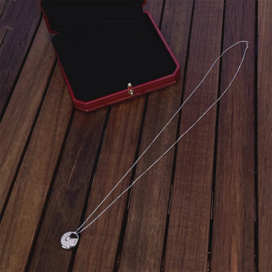 [Lumina]AMULETTE SILVER FULL DIAMOND NECKLACE