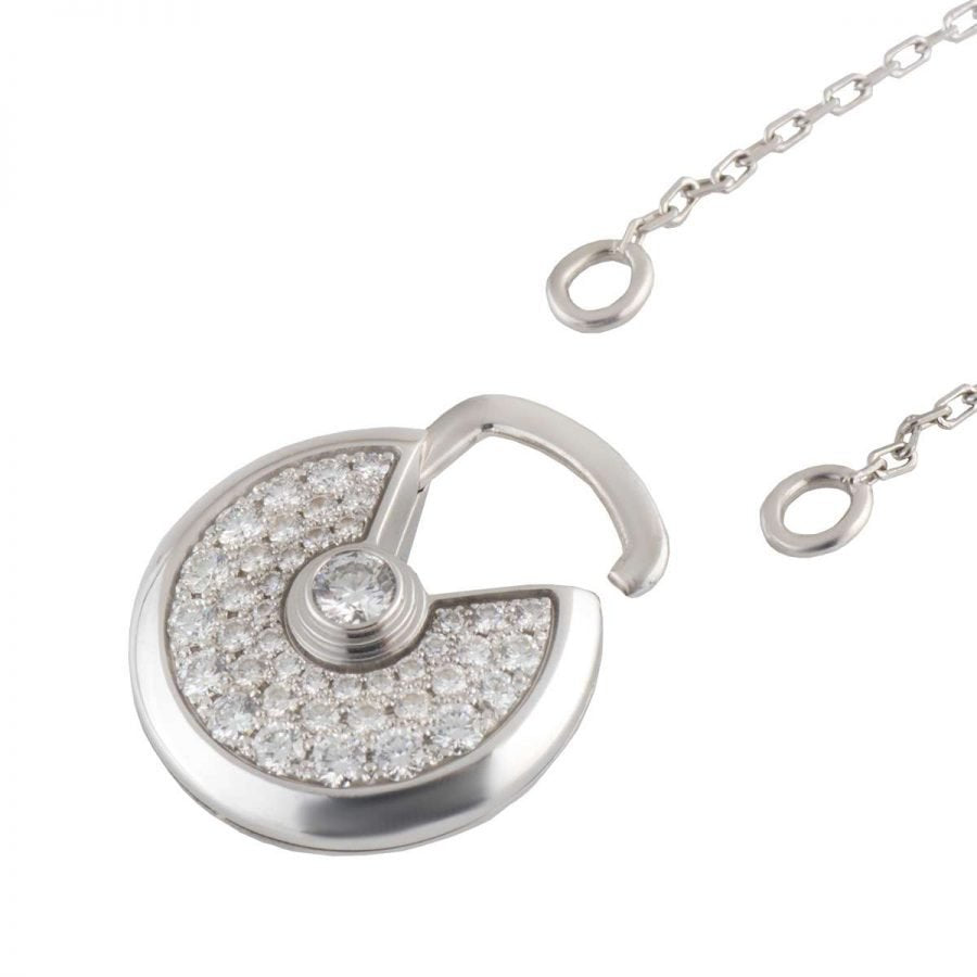 [Lumina]AMULETTE SILVER FULL DIAMOND NECKLACE