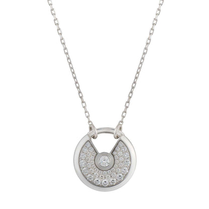 [Lumina]AMULETTE SILVER FULL DIAMOND NECKLACE
