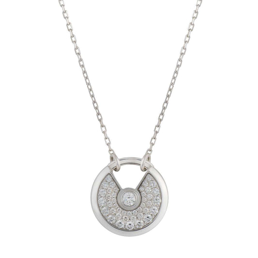 [Lumina]AMULETTE SILVER FULL DIAMOND NECKLACE
