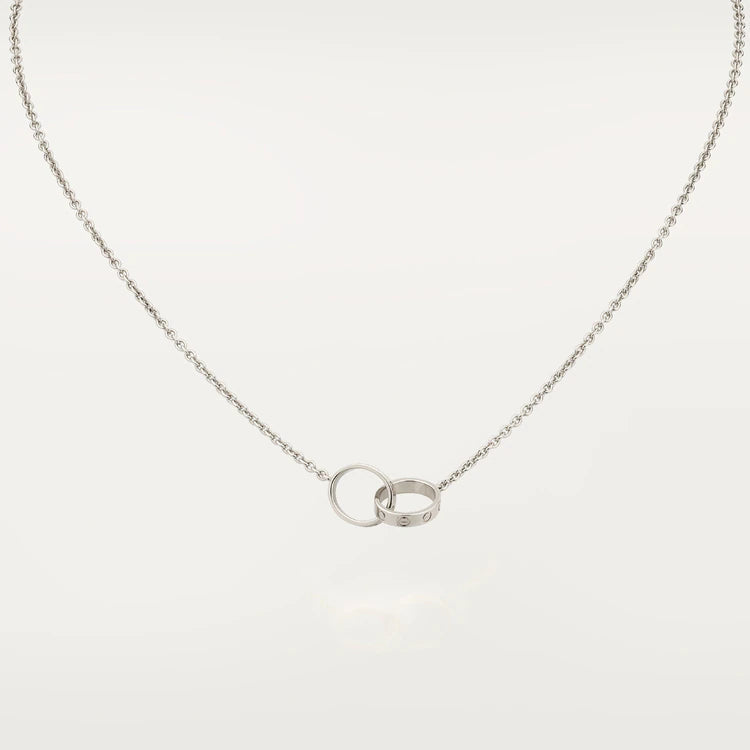 [Lumina]LOVE NECKLACE PINK GOLD AND SILVER