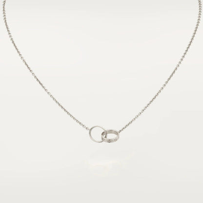 [Lumina]LOVE NECKLACE PINK GOLD AND SILVER