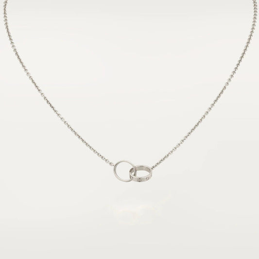 [Lumina]LOVE NECKLACE PINK GOLD AND SILVER