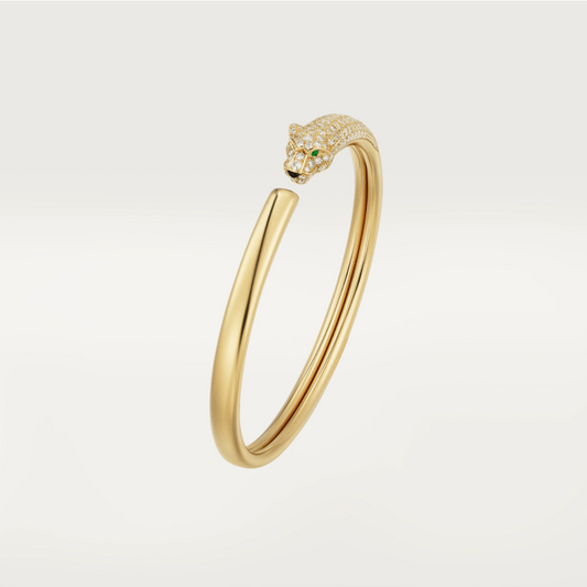 [Lumina]PANTHERE GOLD DIAMOND OPEN BRACELET