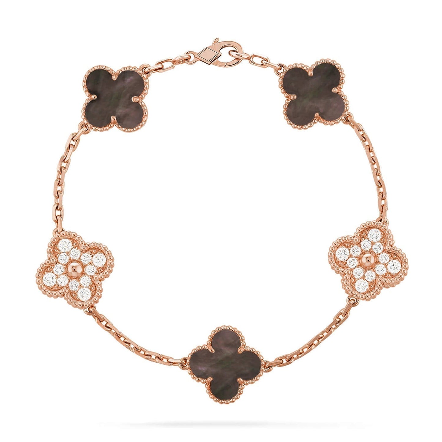 [Lumina] CLOVER 5 MOTIF GRAY MOP BRACELET COLLECTION