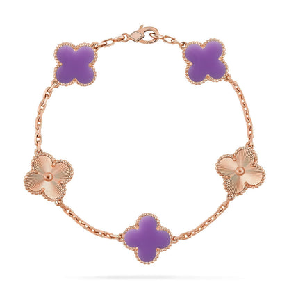 [Lumina]CLOVER 5 MOTIF LIGHT PURPLE BRACELET COLLECTION
