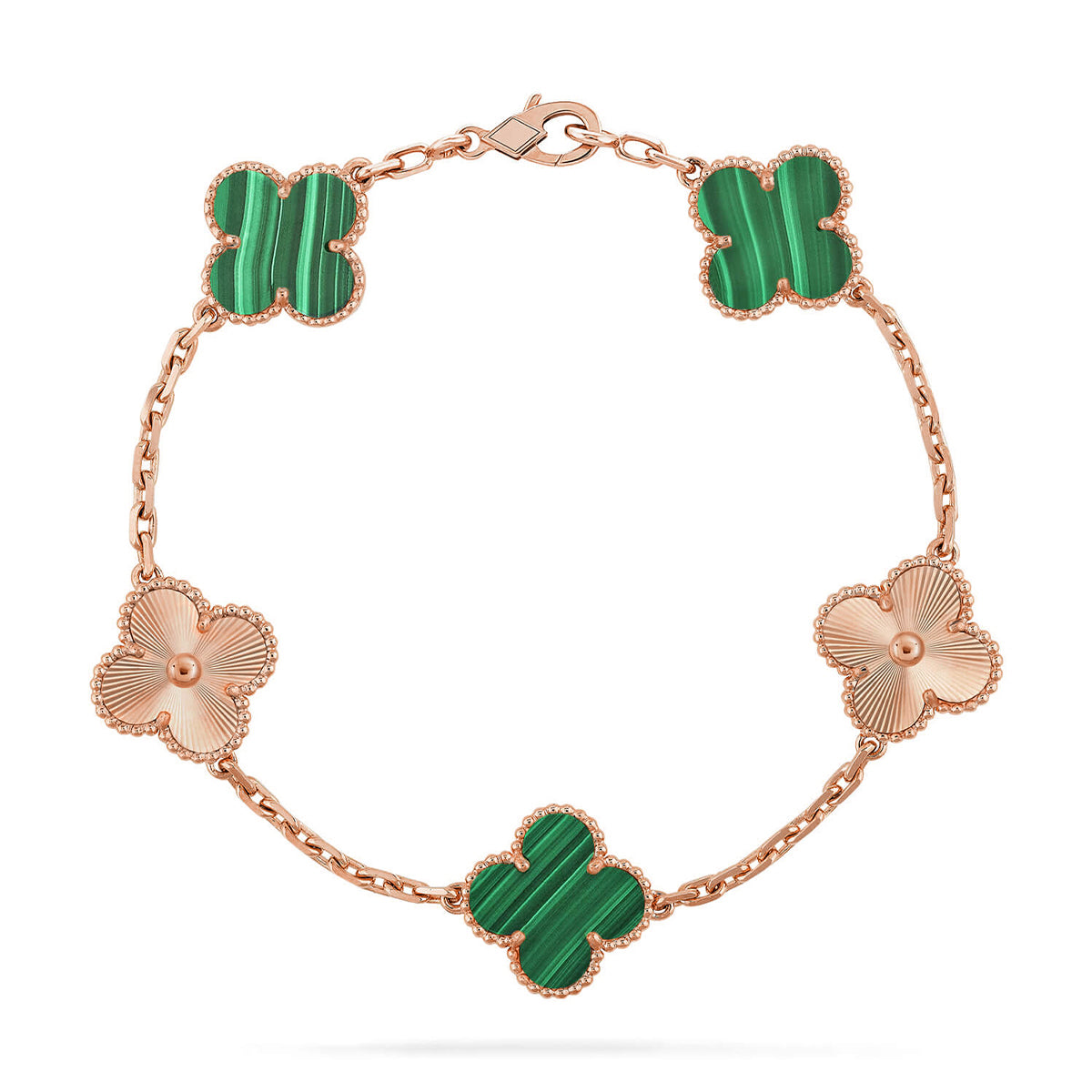 [Lumina] CLOVER 5 MOTIF MALACHITE BRACELET COLLECTION