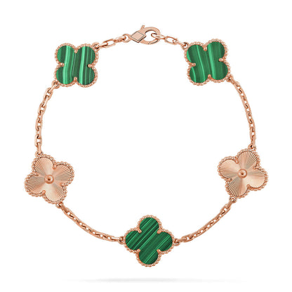 [Lumina] CLOVER 5 MOTIF MALACHITE BRACELET COLLECTION