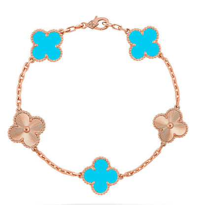 [Lumina] CLOVER 5 MOTIF TURQUOISE BRACELET COLLECTION