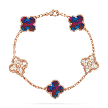 [Lumina]CLOVER 5 MOTIF COLOR GEMSTONES BRACELET COLLECTION