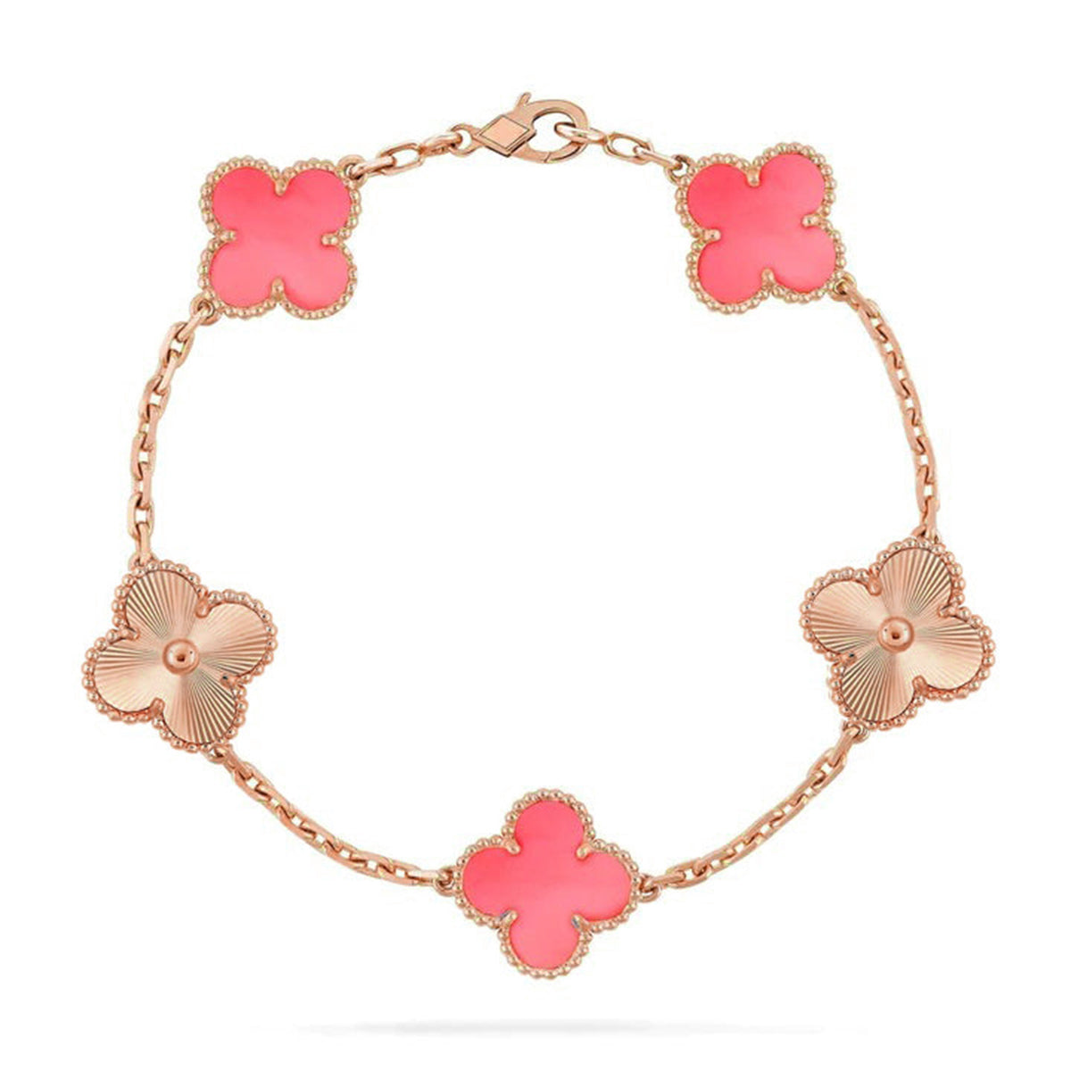 [Lumina] CLOVER 5 MOTIFS  PINK MOP BRACELET COLLECTION