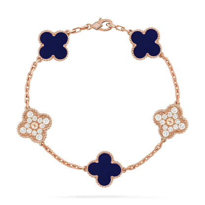 [Lumina]CLOVER 5 MOTIF LAPIS LAZULI BRACELET COLLECTION