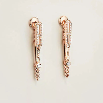 [Lumina]CHAINE CHAOS DIAMOND DROP EARRINGS