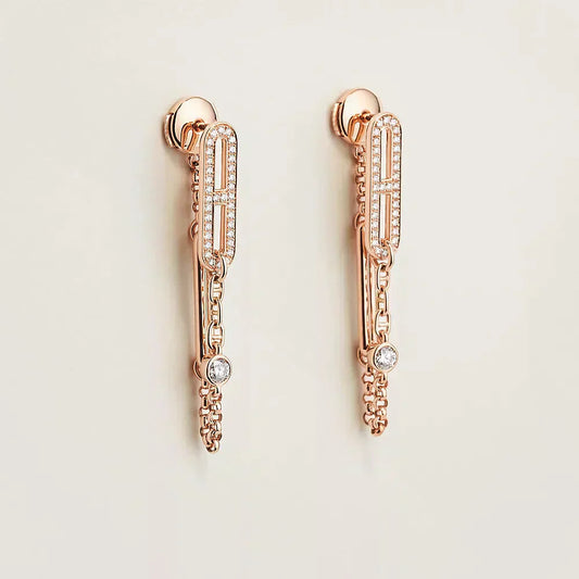 [Lumina]CHAINE CHAOS DIAMOND DROP EARRINGS