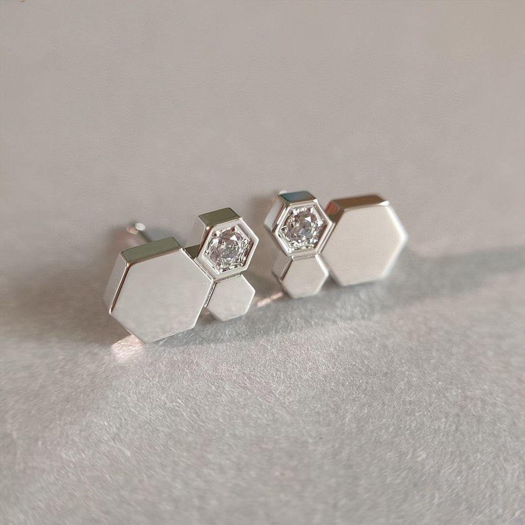 [Lumina]BEE LOVE SILVER DIAMOND EARRINGS