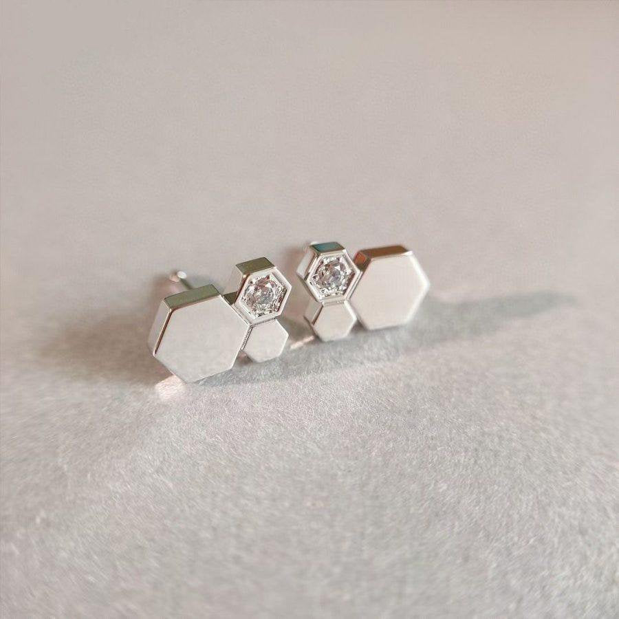 [Lumina]BEE LOVE SILVER DIAMOND EARRINGS