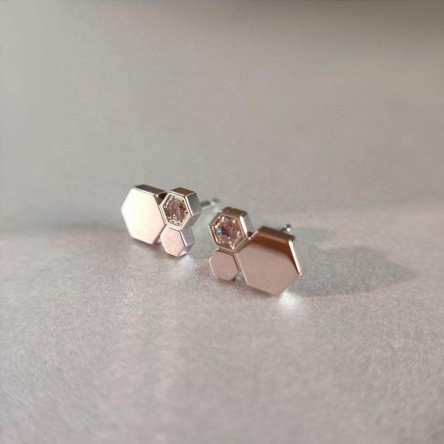 [Lumina]BEE LOVE SILVER DIAMOND EARRINGS