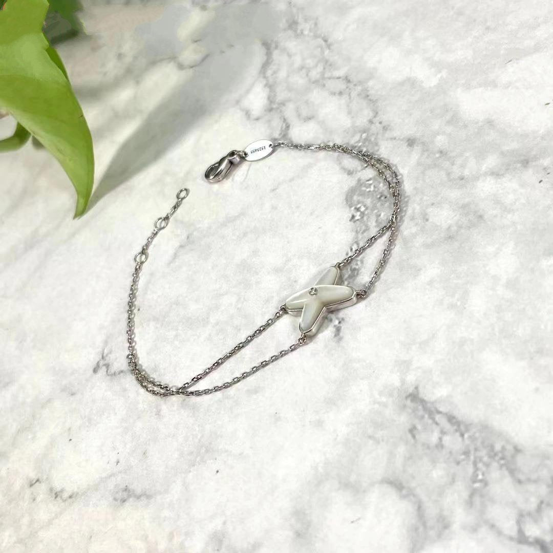 [Lumina]JEUX BRACELET WHITE MOP SILVER 1 DIAMOND